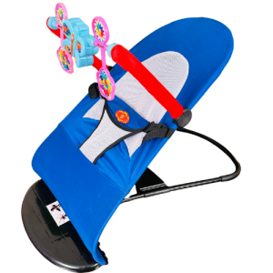 (নিল-কালার)-বেবি বাউন্সার চেয়ার-খেলনা সহ